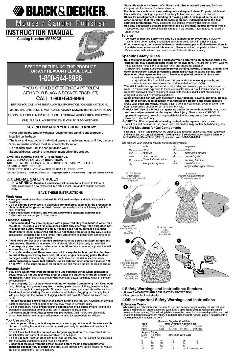 User manual Black & Decker CC600 (English - 2 pages)