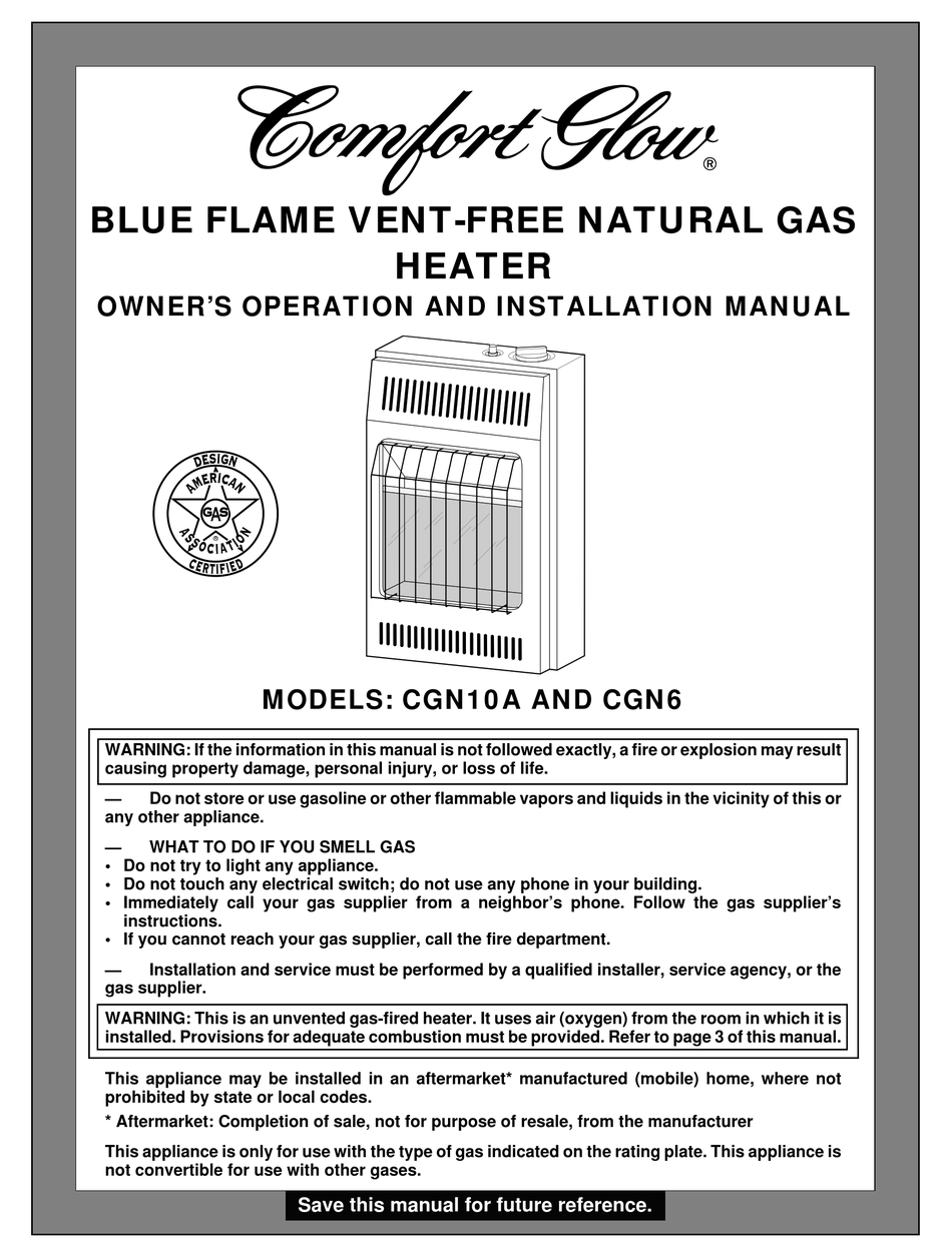 Troubleshooting - Comfort Glow CGN10A Owner's Operation And Installation  Manual [Page 12] | ManualsLib