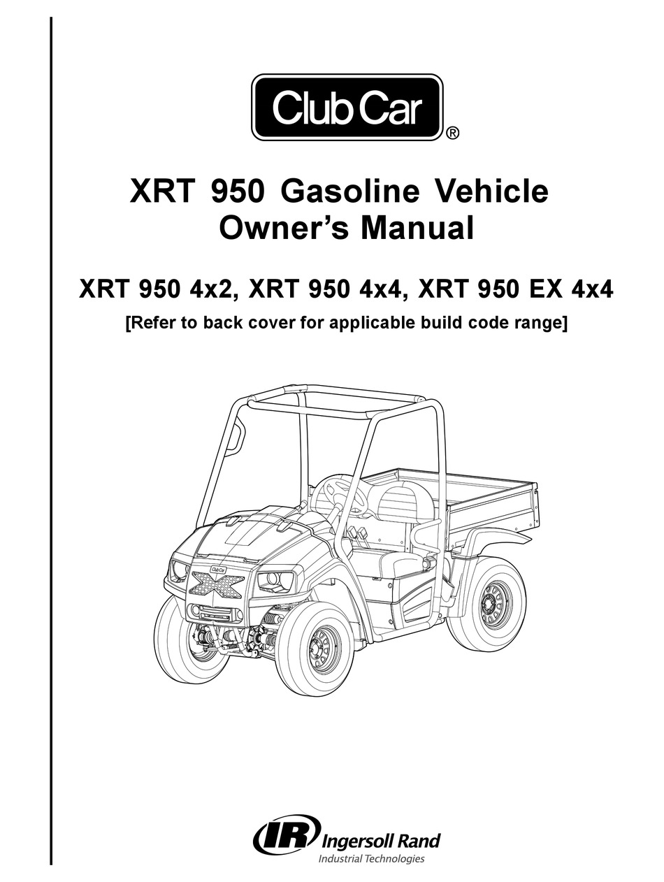 CLUB CAR XRT 950 4X2 OWNER'S MANUAL Pdf Download | ManualsLib