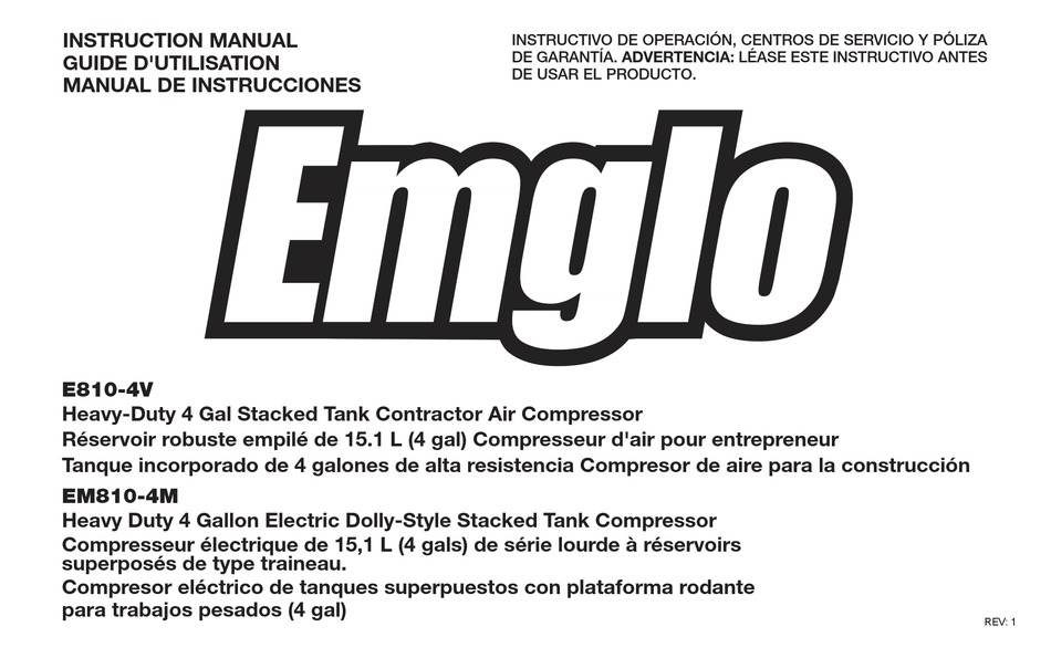 EMGLO E8104V INSTRUCTION MANUAL Pdf Download ManualsLib