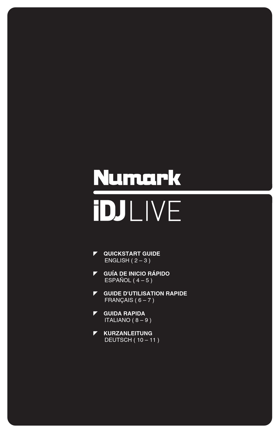 Numark Idjlive Quick Setup Manual Pdf Download Manualslib