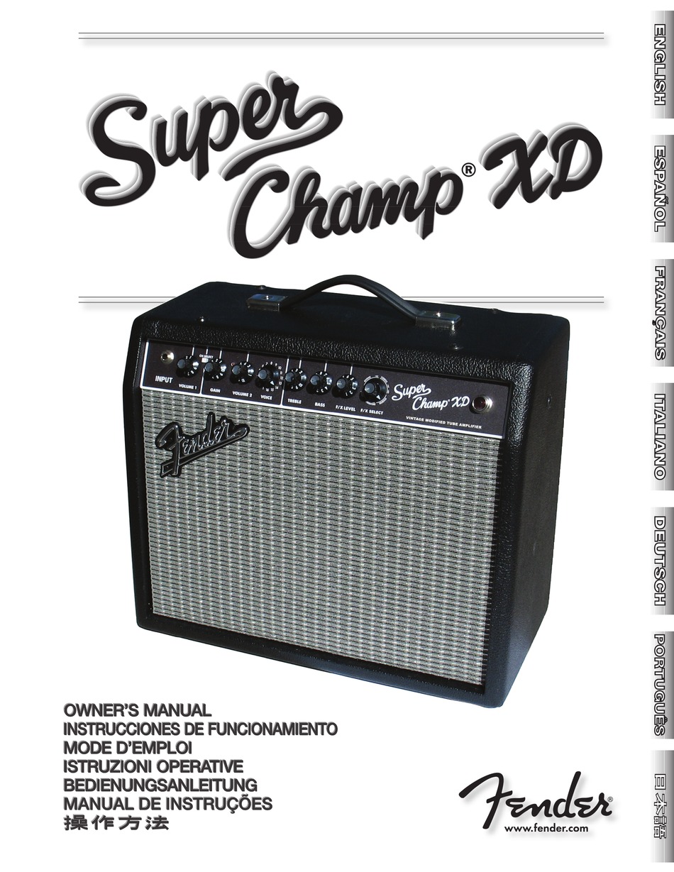 FENDER SUPER CHAMP XD Pdf Download | ManualsLib