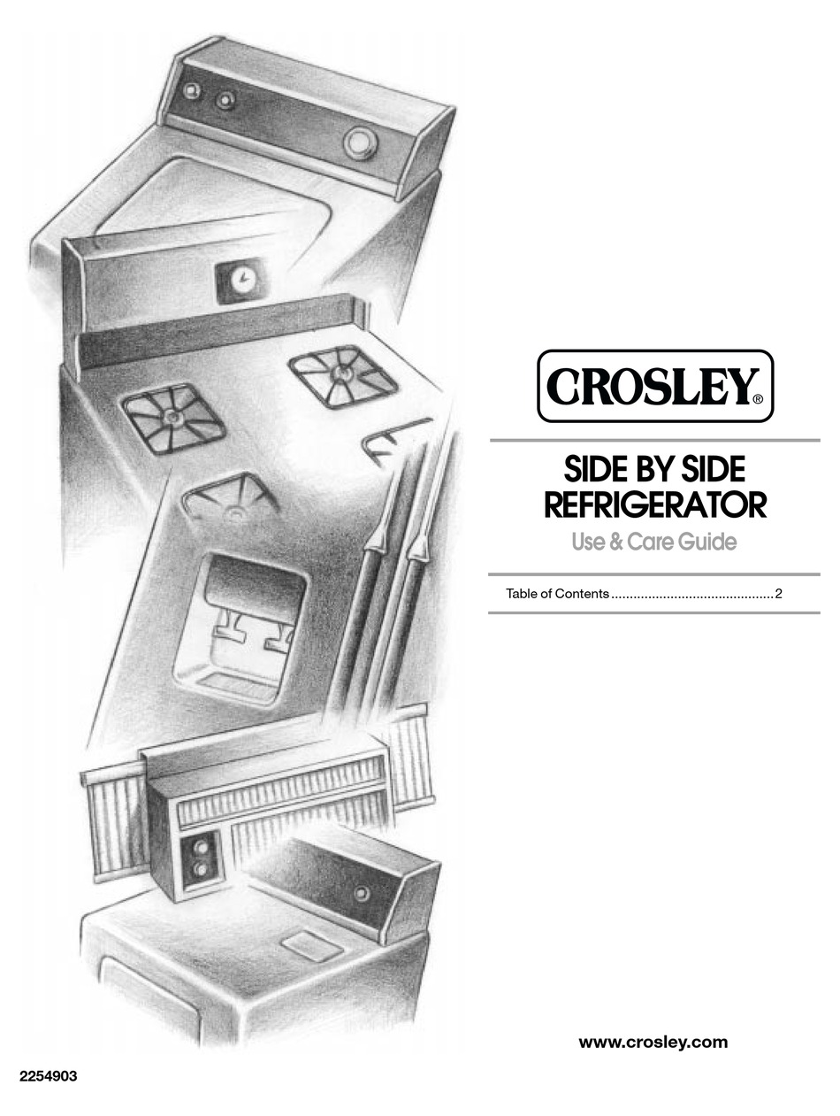 Crosley Side By Side Refrigerator Use Care Manual Pdf Download Manualslib