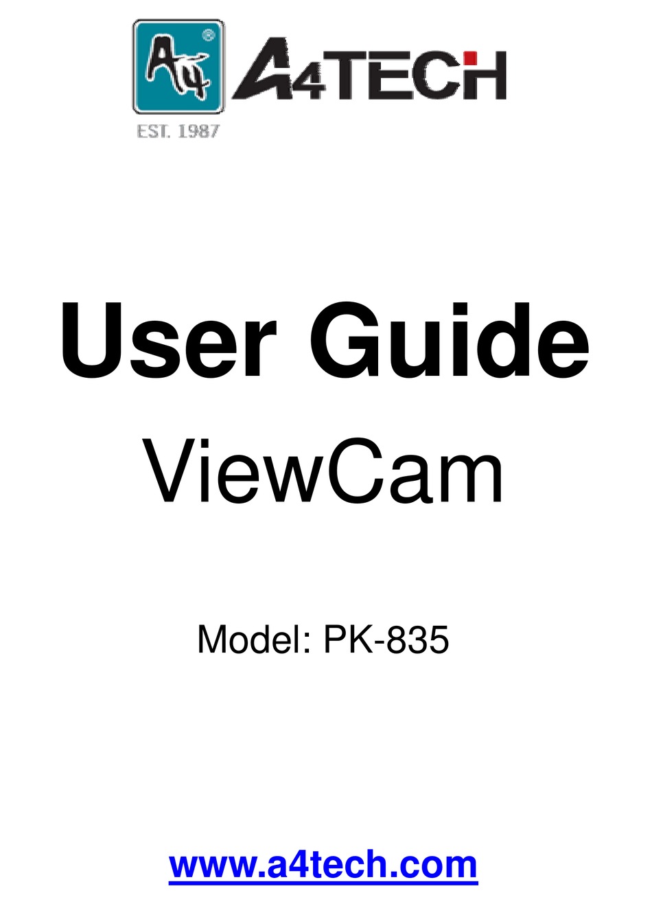 a4tech camera pk 835 driver download