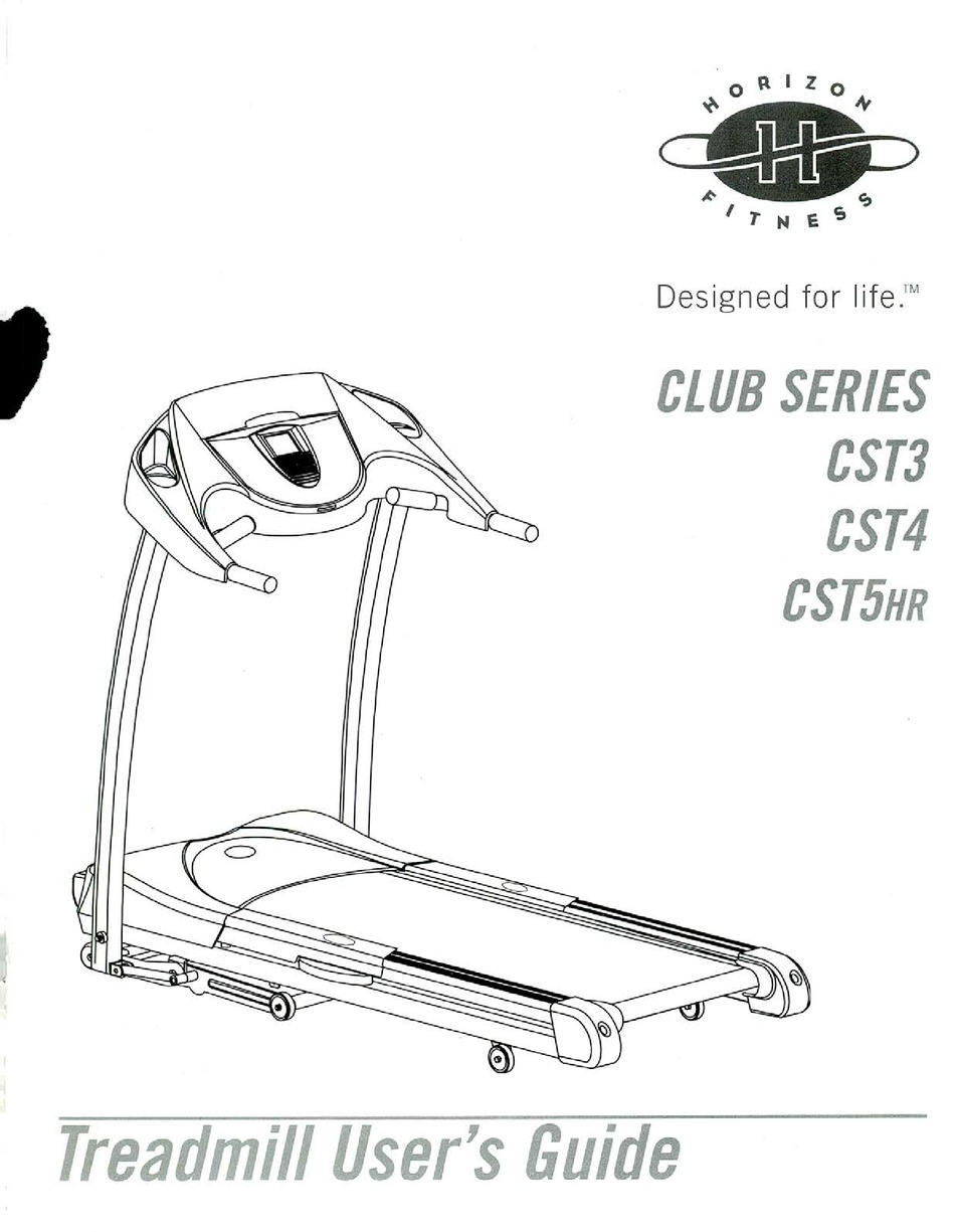 HORIZON FITNESS CST3 USER MANUAL Pdf Download