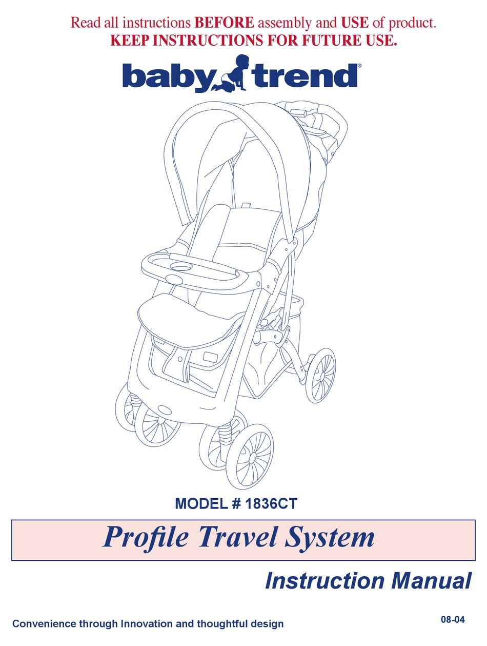 BABY TREND PROFILE TRAVEL SYSTEM INSTRUCTION MANUAL Pdf Download