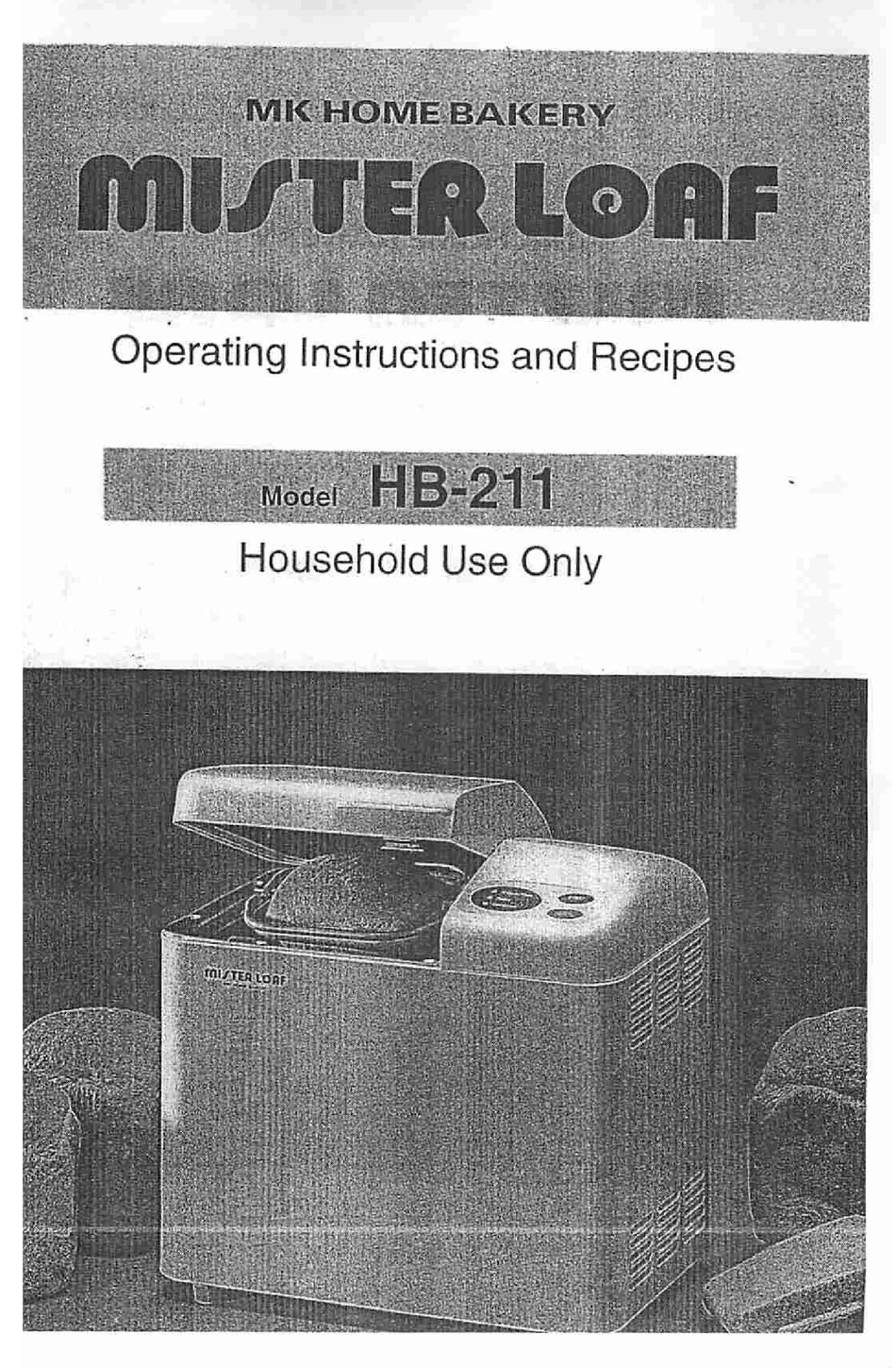 MK SEIKO MISTER LOAF HB 211 OPERATING INSTRUCTIONS MANUAL Pdf