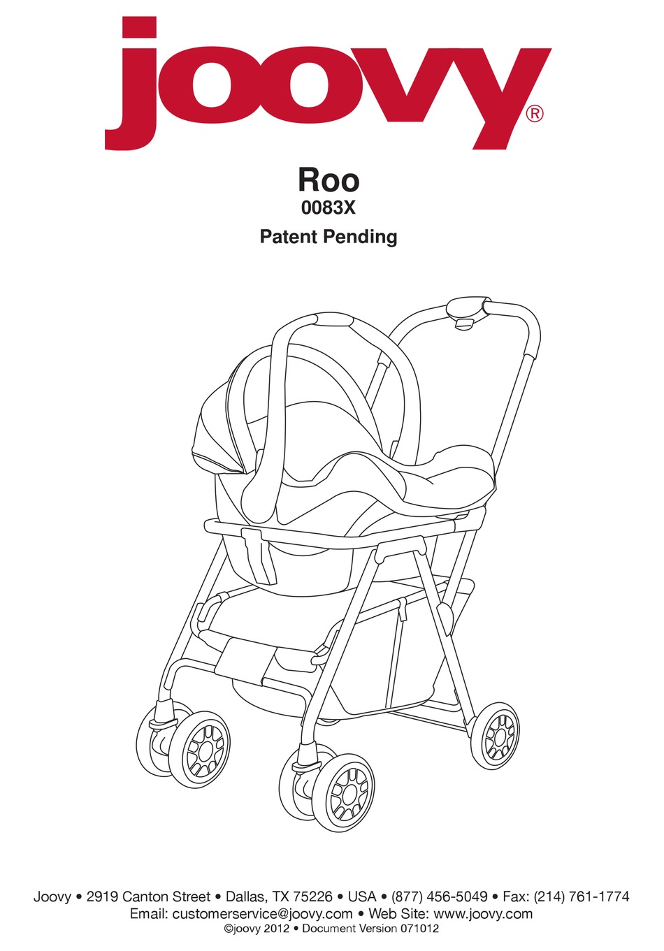 JOOVY ROO 0083X INSTRUCTION MANUAL Pdf Download ManualsLib