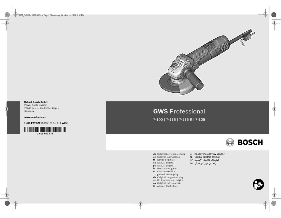 Bosch 7 100 Original Instructions Manual Pdf Download Manualslib
