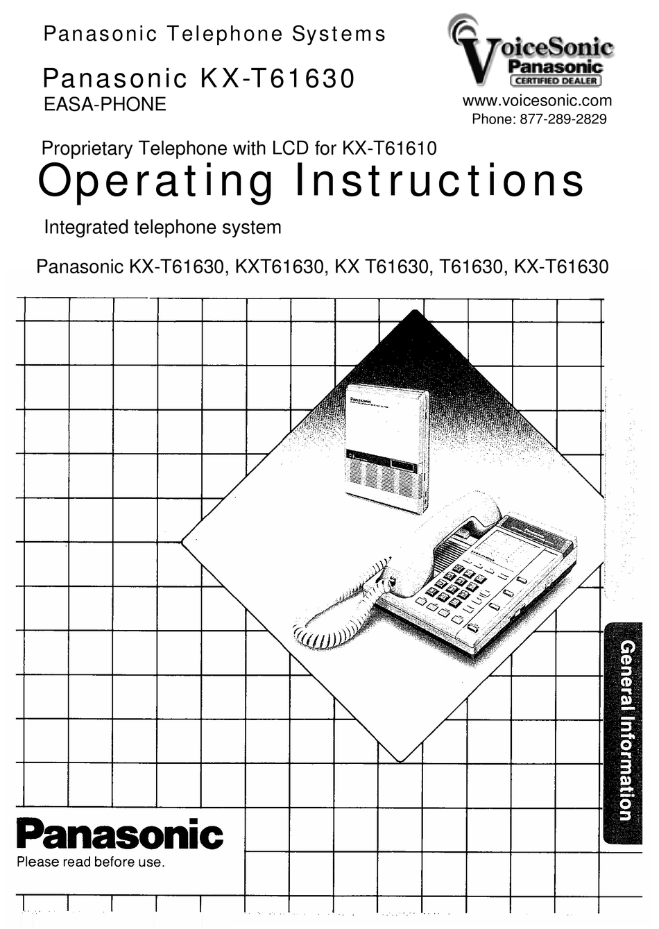 Manual De Central Telefonica Panasonic 616 Easa Phone