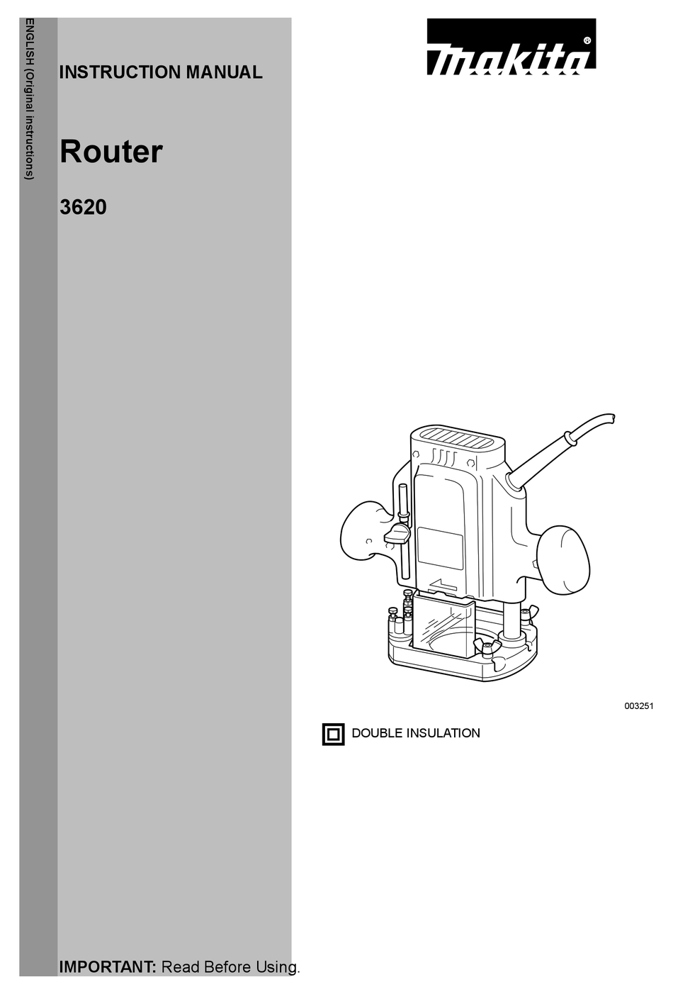 MAKITA 3620 INSTRUCTION MANUAL Pdf Download ManualsLib
