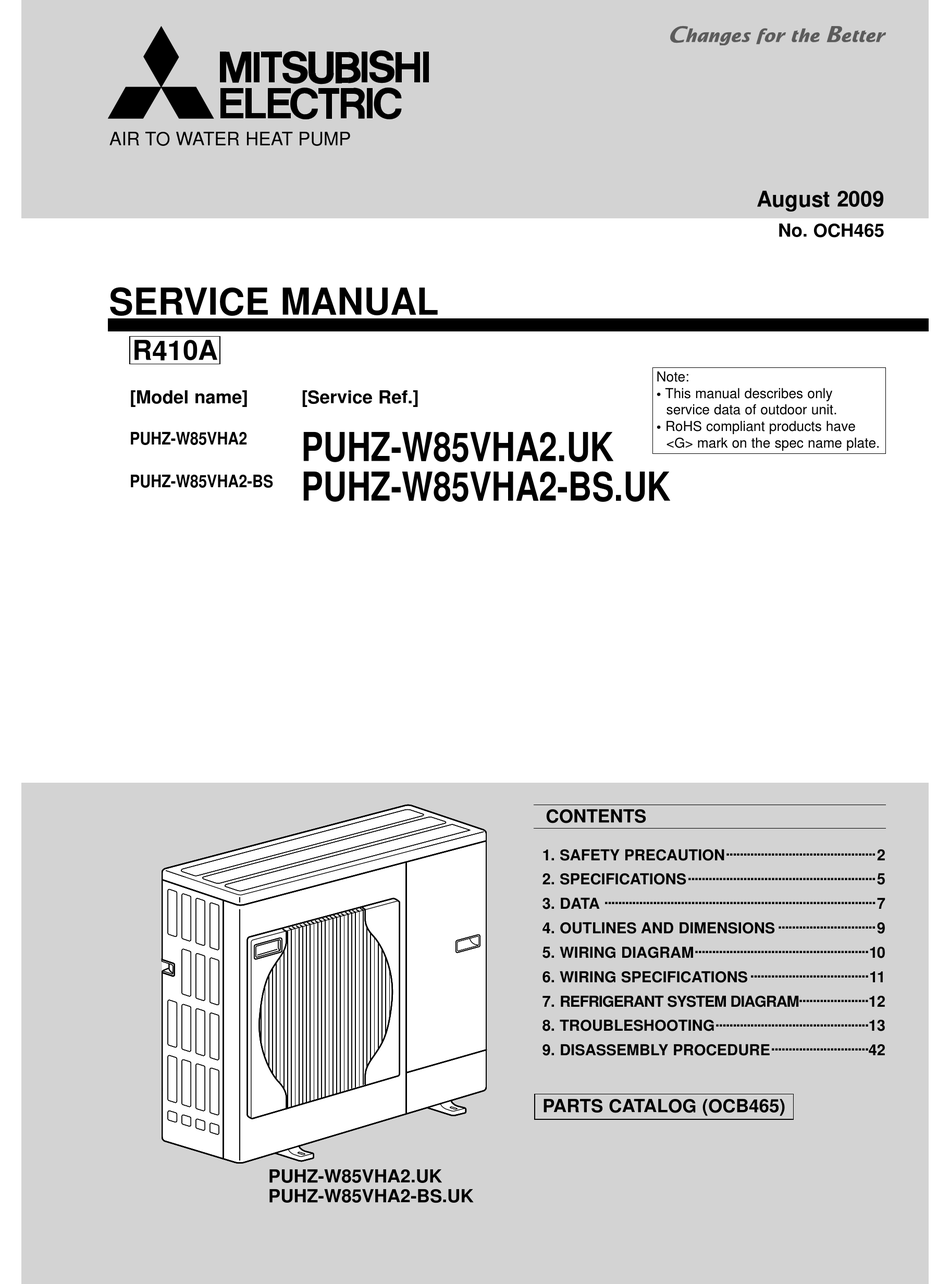Ecodan Heat Pump Manual Installation Manual Mitsubishi Ecodan