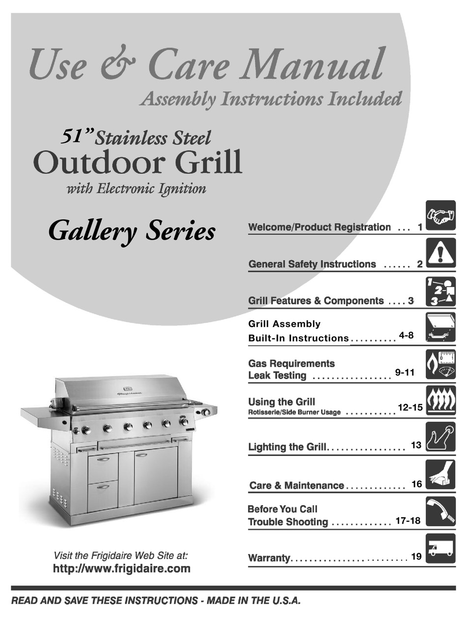 FRIGIDAIRE GALLERY SERIES USE & CARE MANUAL Pdf Download ManualsLib