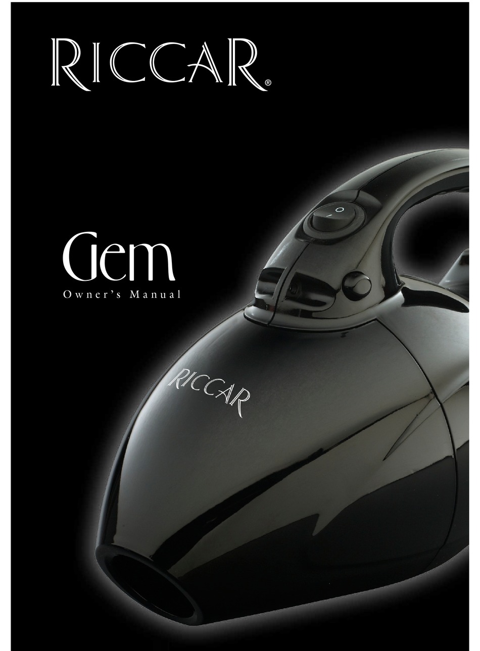 RICCAR GEM OWNER'S MANUAL Pdf Download ManualsLib