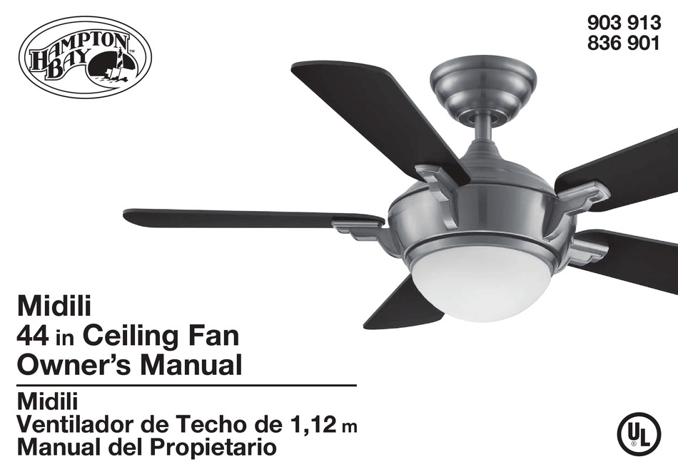 Hampton Bay Midili Owner S Manual Pdf Manualslib - Hampton Bay Midili Ceiling Fan Remote Not Working
