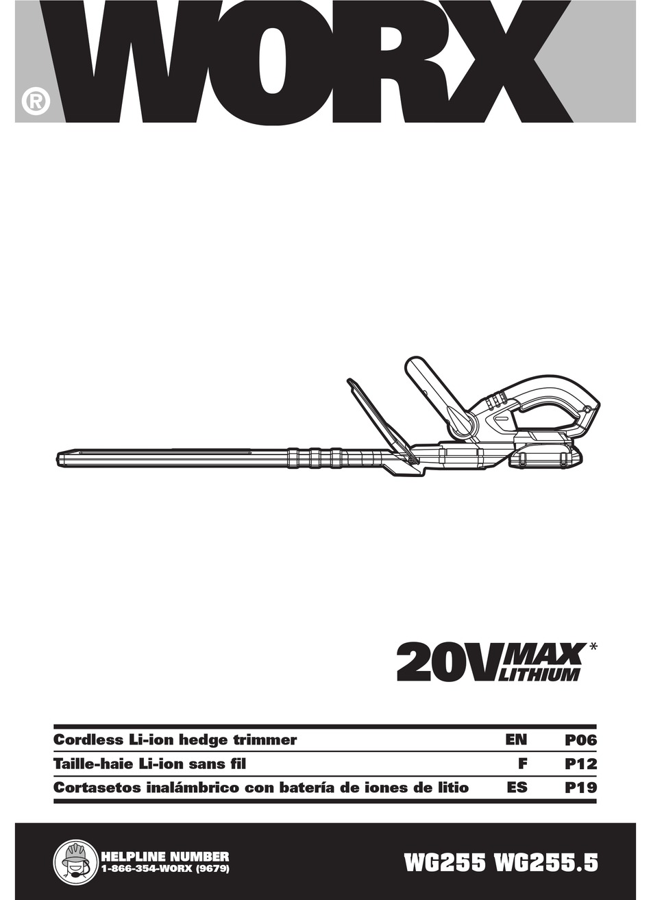 WORX WG255 USER MANUAL Pdf Download | ManualsLib