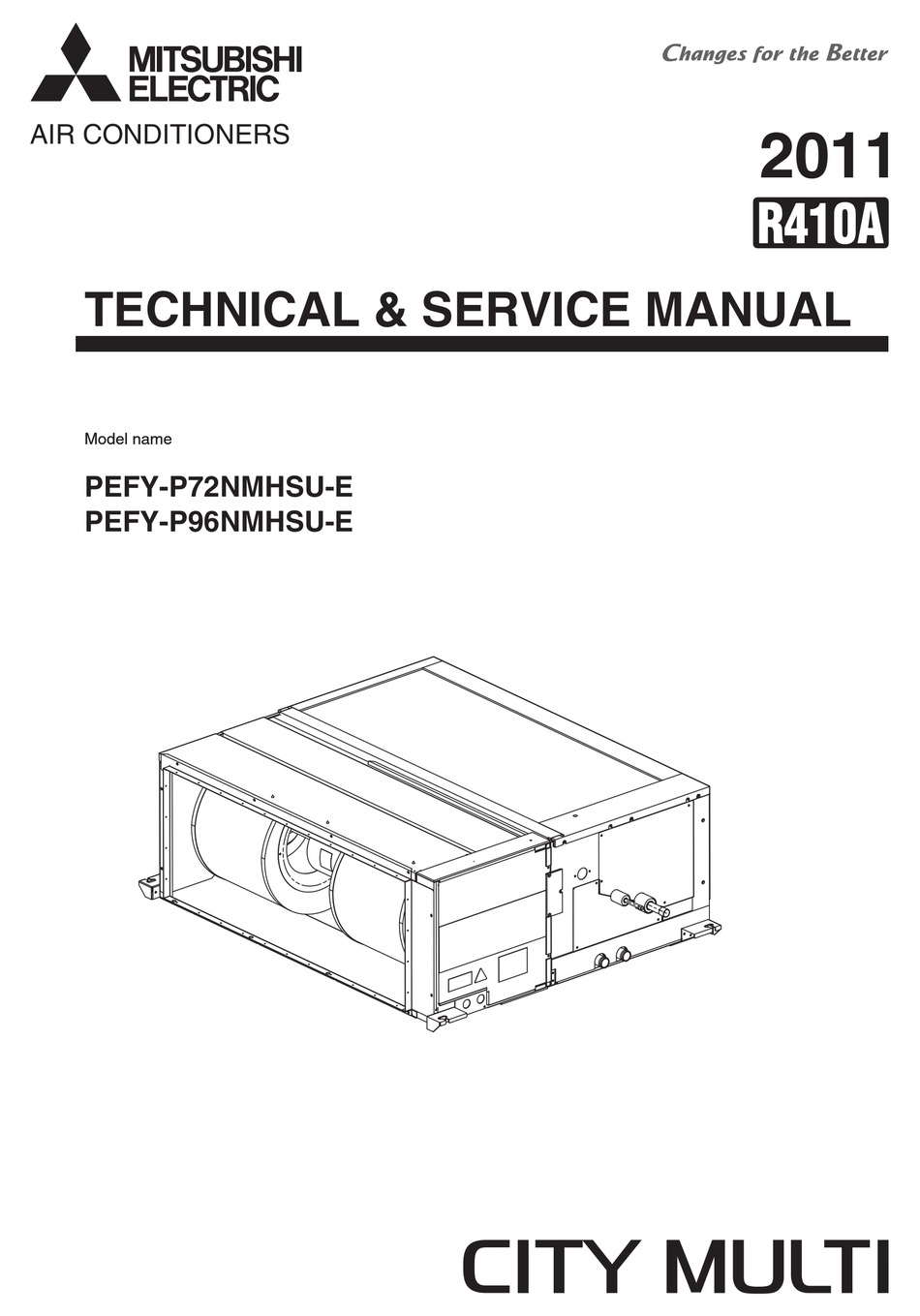 MITSUBISHI CITY MULTI PEFY-P72NMHSU-E TECHNICAL & SERVICE MANUAL Pdf