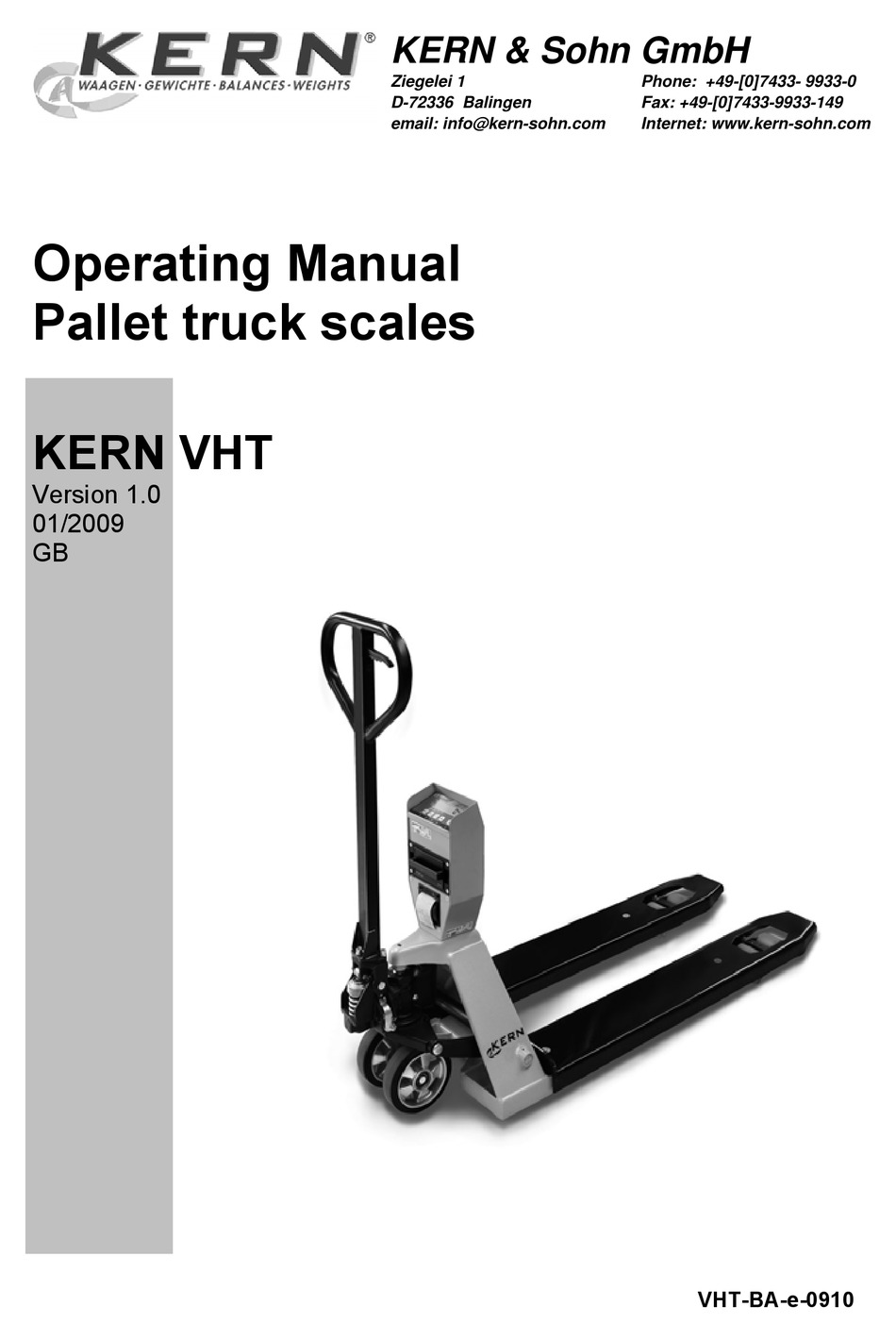 KERN VHT OPERATING MANUAL Pdf Download ManualsLib