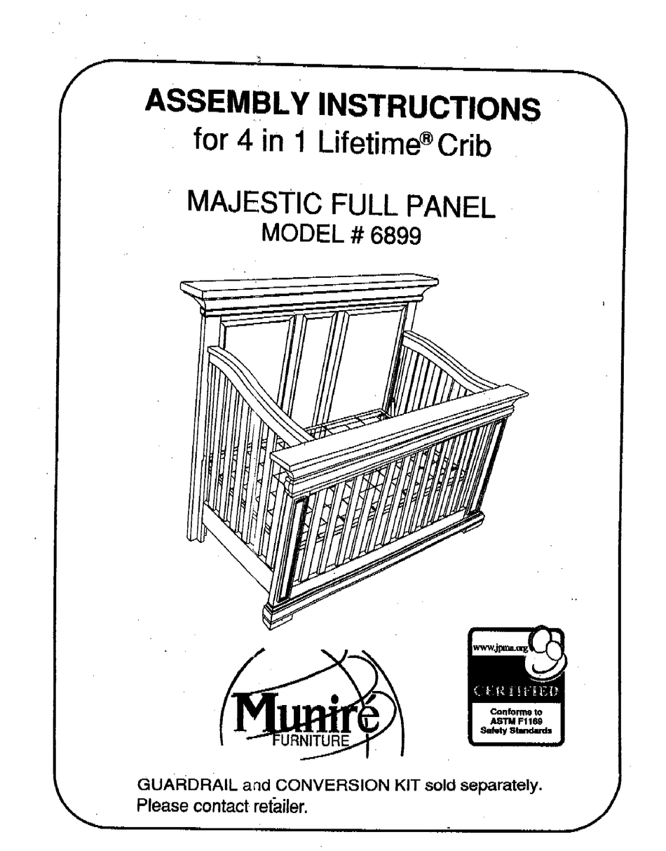 munire 4 in 1 lifetime crib