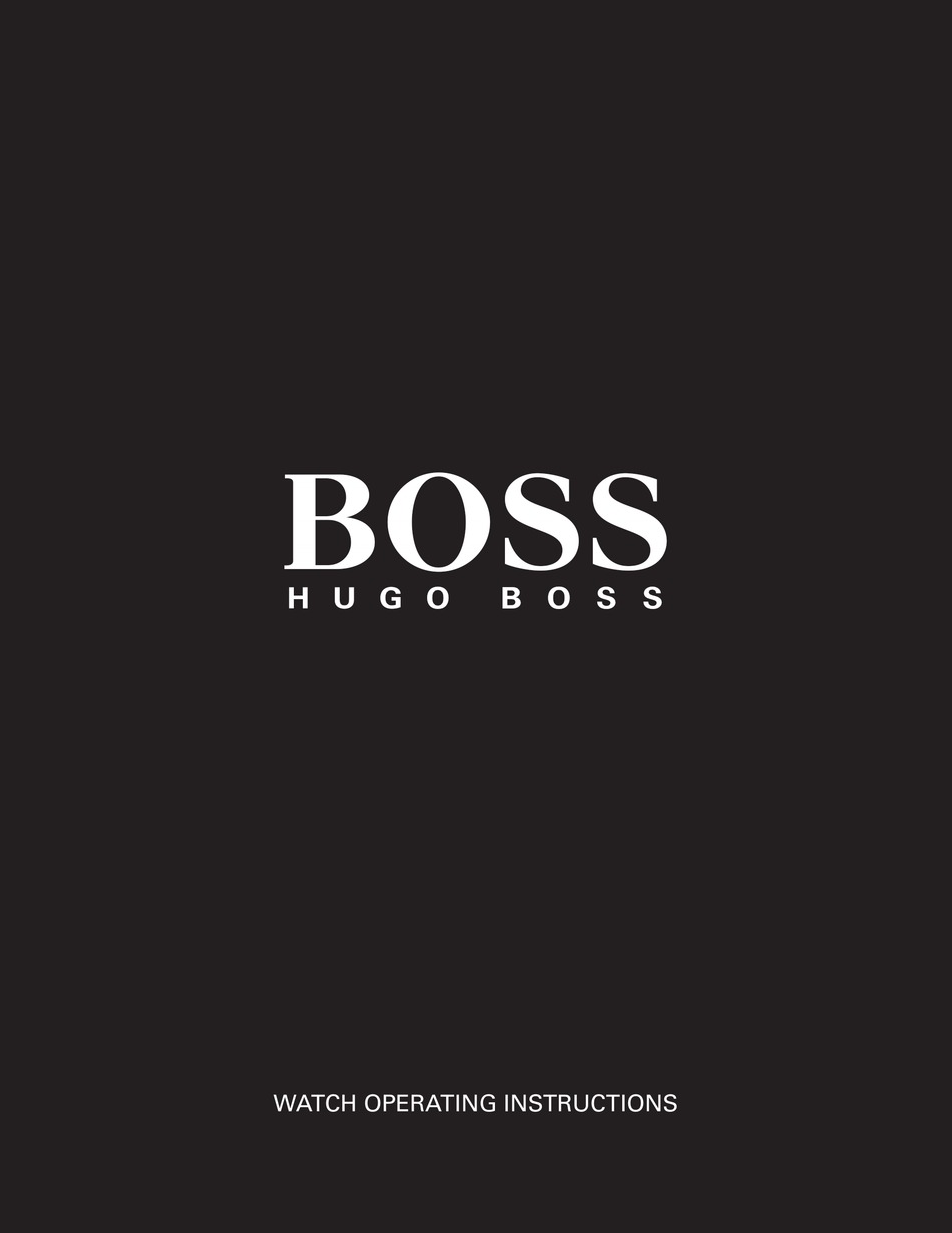 hugo boss watch guides