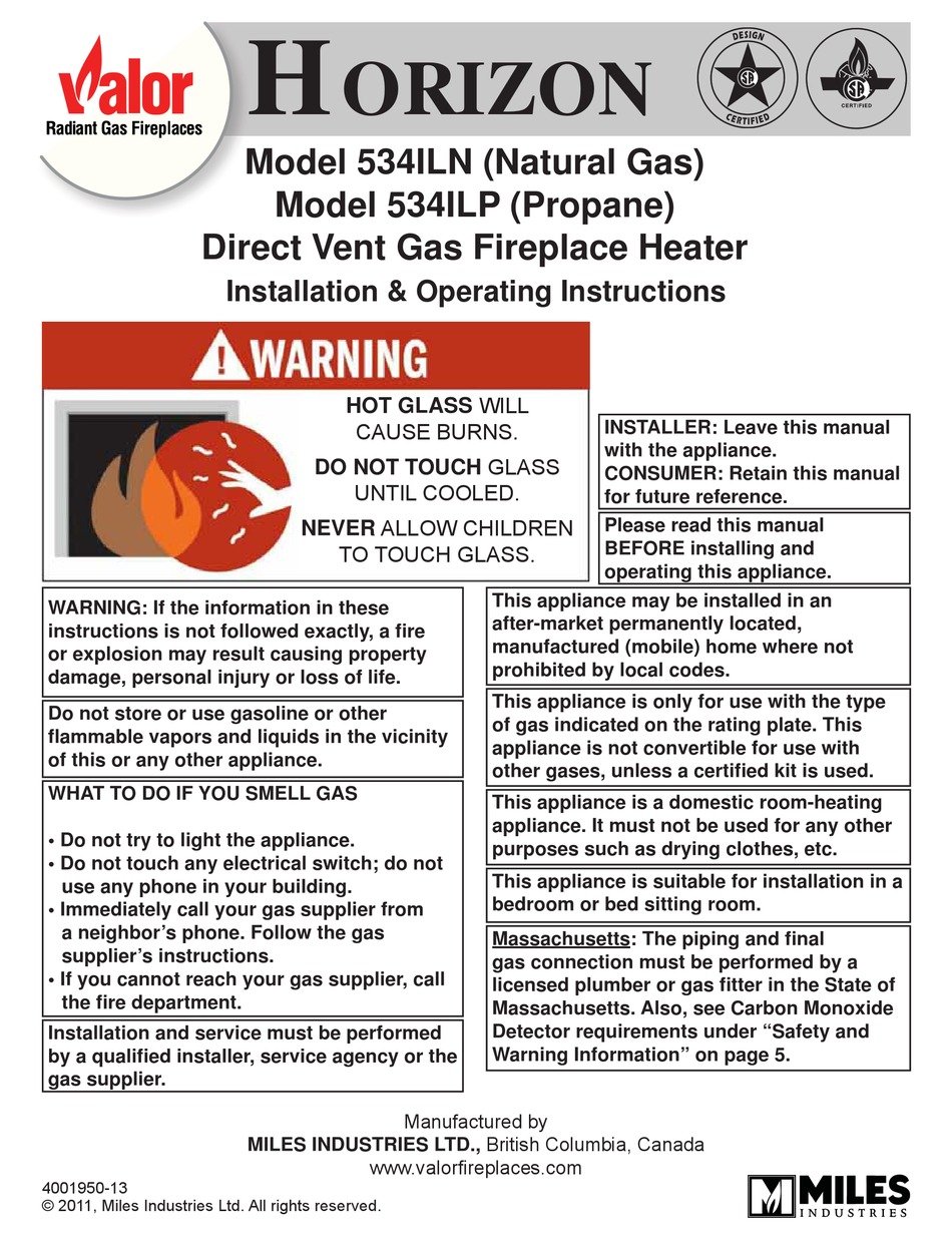 Valor Horizon 534iln Installation And Operation Instructions Manual Pdf Download Manualslib Valor Horizon 534iln Installation And Operation Instructions Manual Pdf Download Manualslib