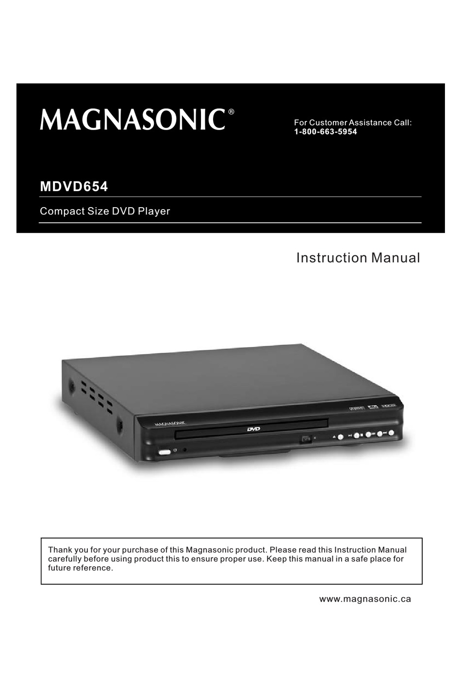 MAGNASONIC MDVD654 INSTRUCTION MANUAL Pdf Download | ManualsLib