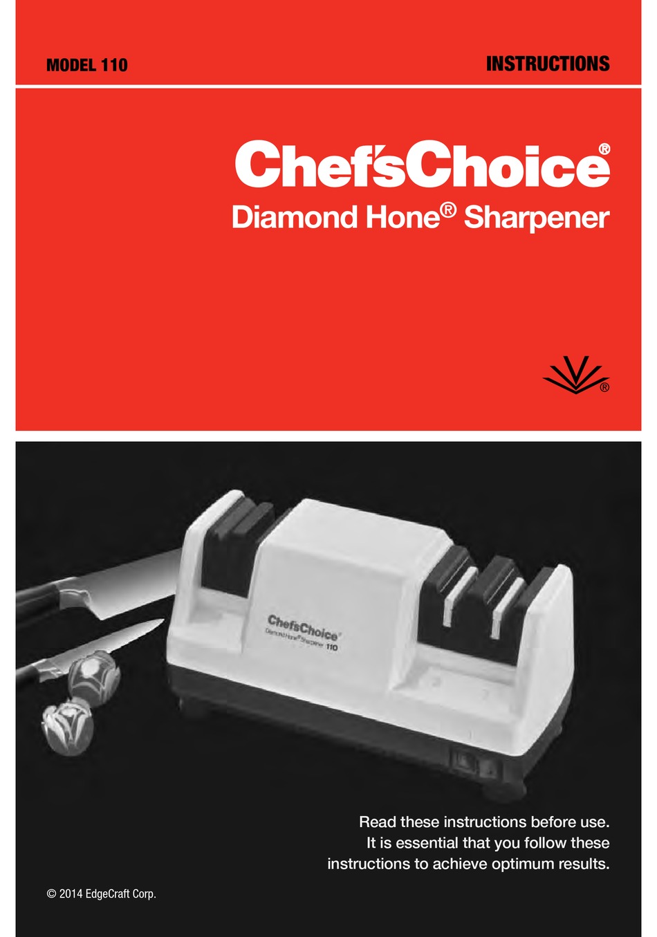 User manual Chef's Choice Hybrid Diamond Hone 250 (English - 8 pages)