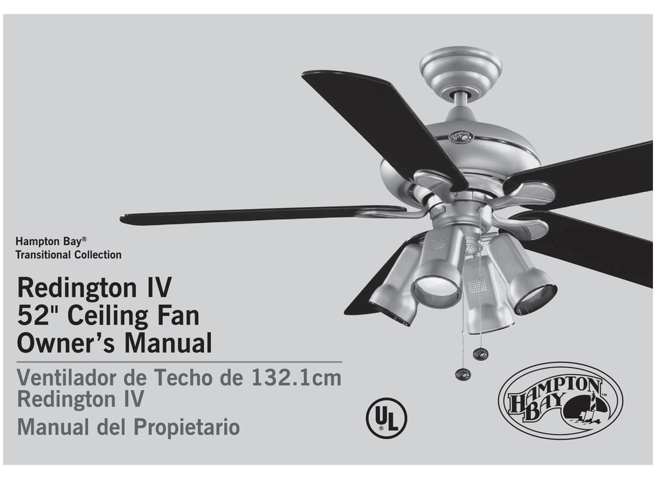 Hampton Bay 52 Rdt Owner S Manual Pdf, Hampton Bay Ceiling Fan Instructions
