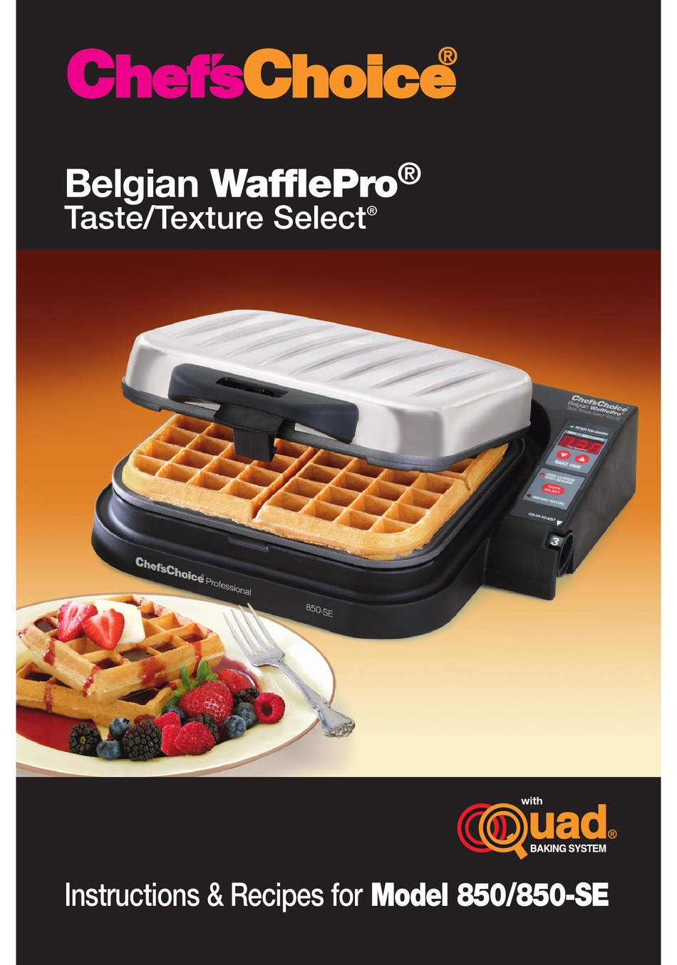 chefs choice classic wafflepro 852