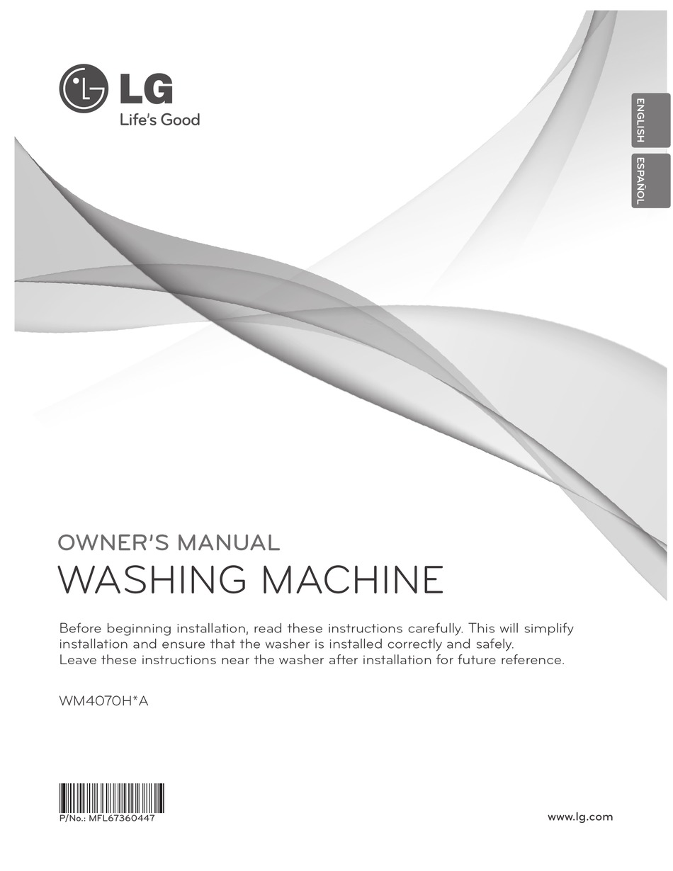 LG WM4070H A OWNER'S MANUAL Pdf Download | ManualsLib