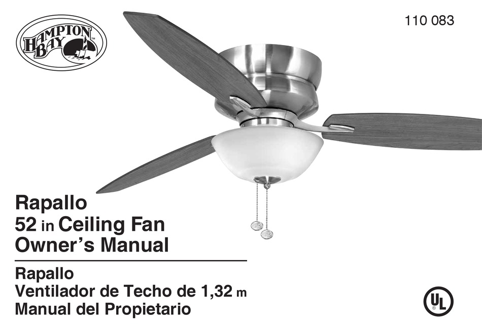 HAMPTON BAY RAPALLO 110-083 OWNER'S MANUAL Pdf Download | ManualsLib