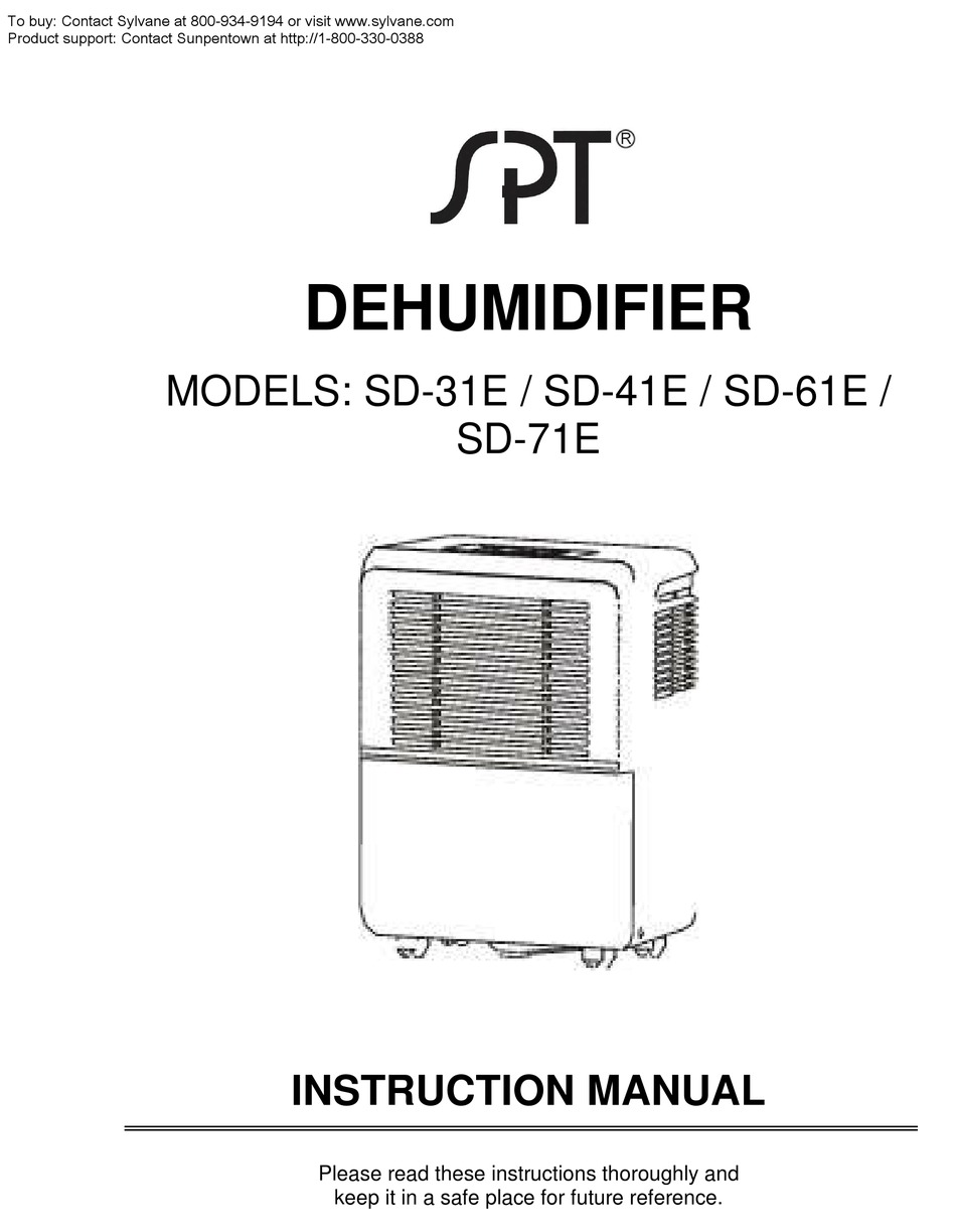 SPT SD-31E INSTRUCTION MANUAL Pdf Download | ManualsLib