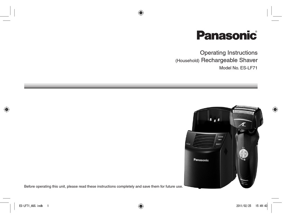 Panasonic Es Lf71 Operating Instructions Manual Pdf Download Manualslib