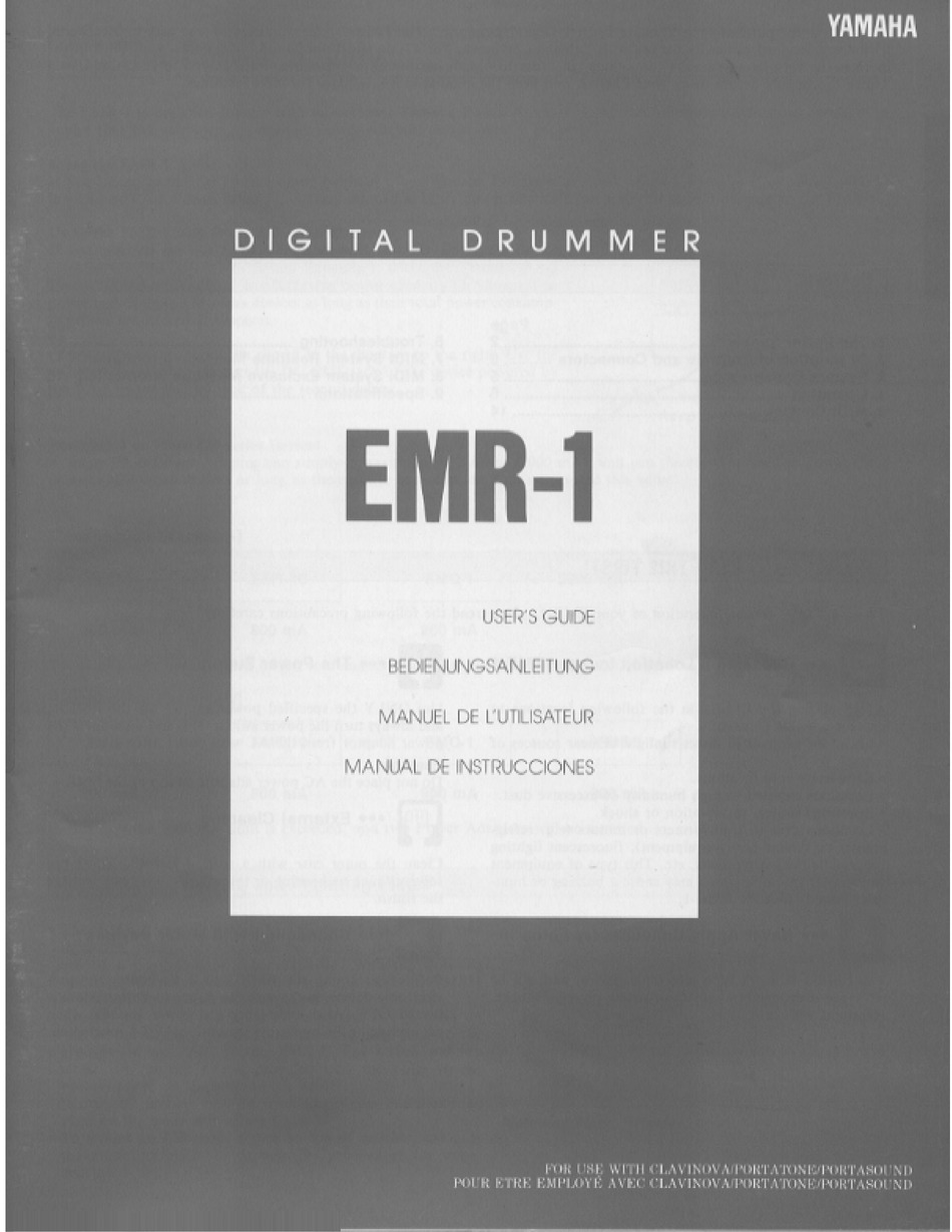 YAMAHA EMR1 USER MANUAL Pdf Download ManualsLib