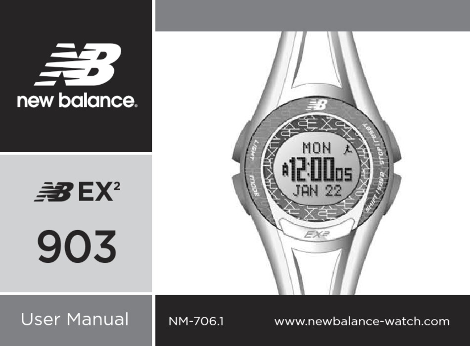 new balance watch manual