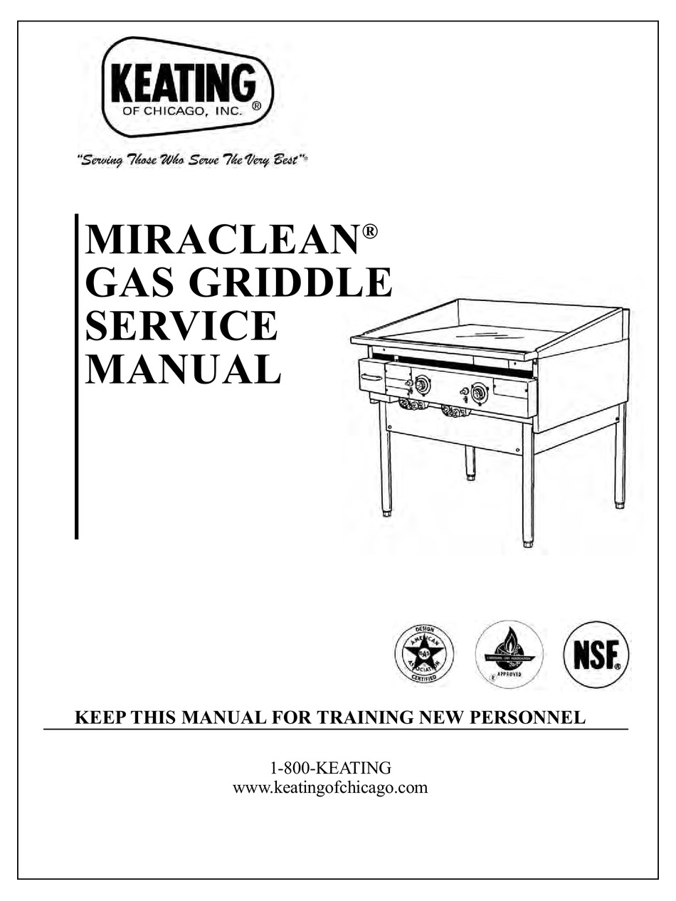 KEATING OF CHICAGO MIRACLEAN SERVICE MANUAL Pdf Download ManualsLib