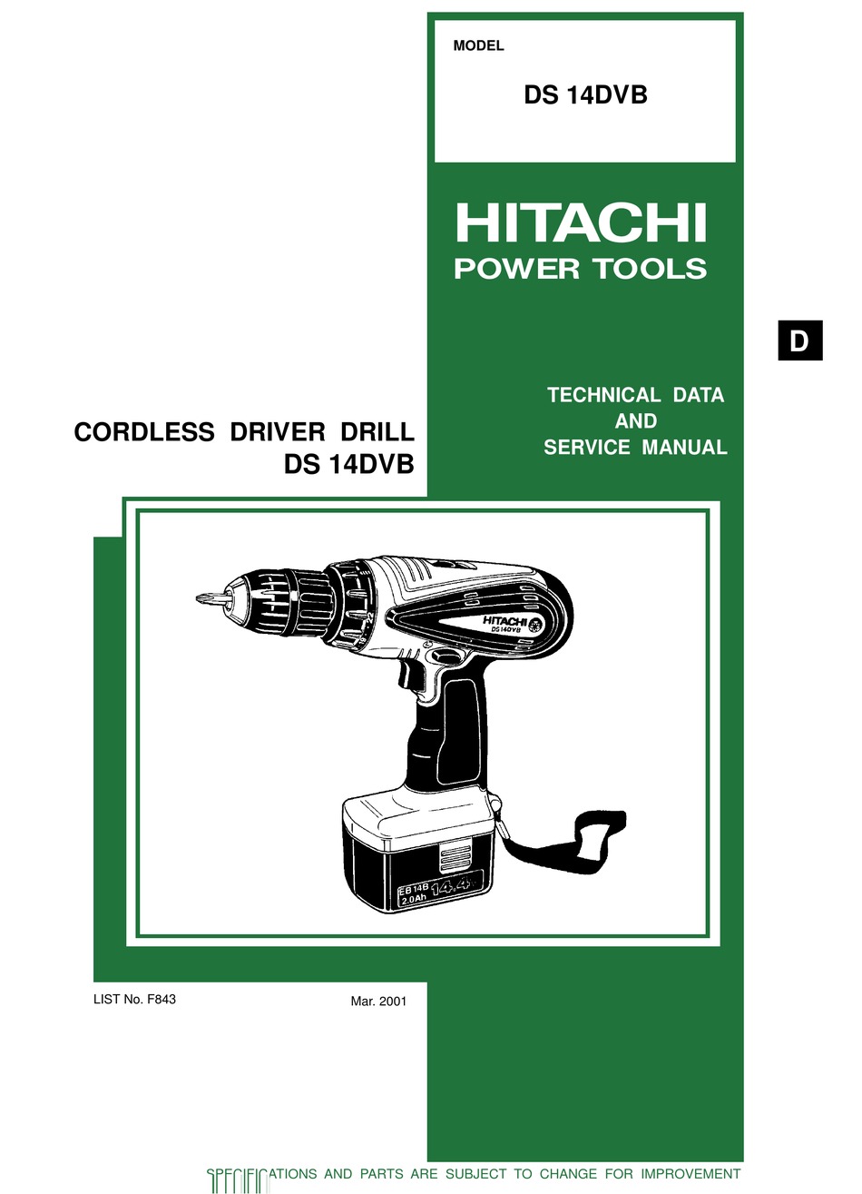 Image of Hitachi DS 9DVB cordless drill driver