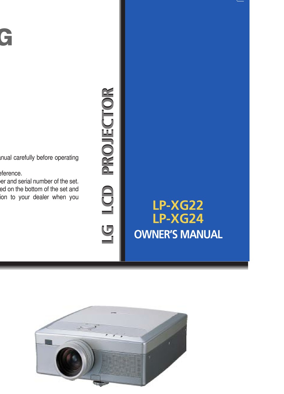 LG LP-XG22 OWNER'S MANUAL Pdf Download | ManualsLib