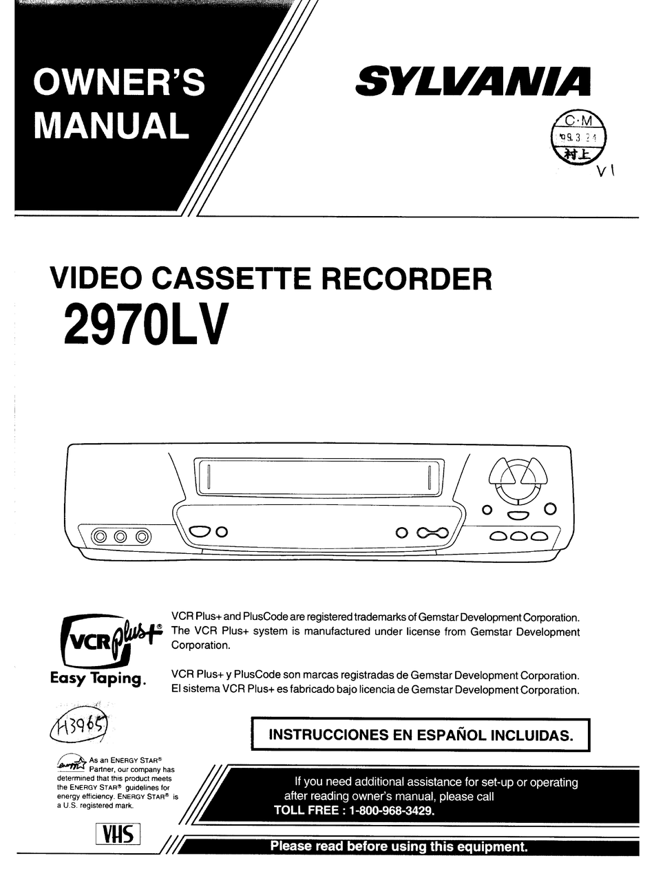 SYLVANIA 2970LV OWNER'S MANUAL Pdf Download ManualsLib