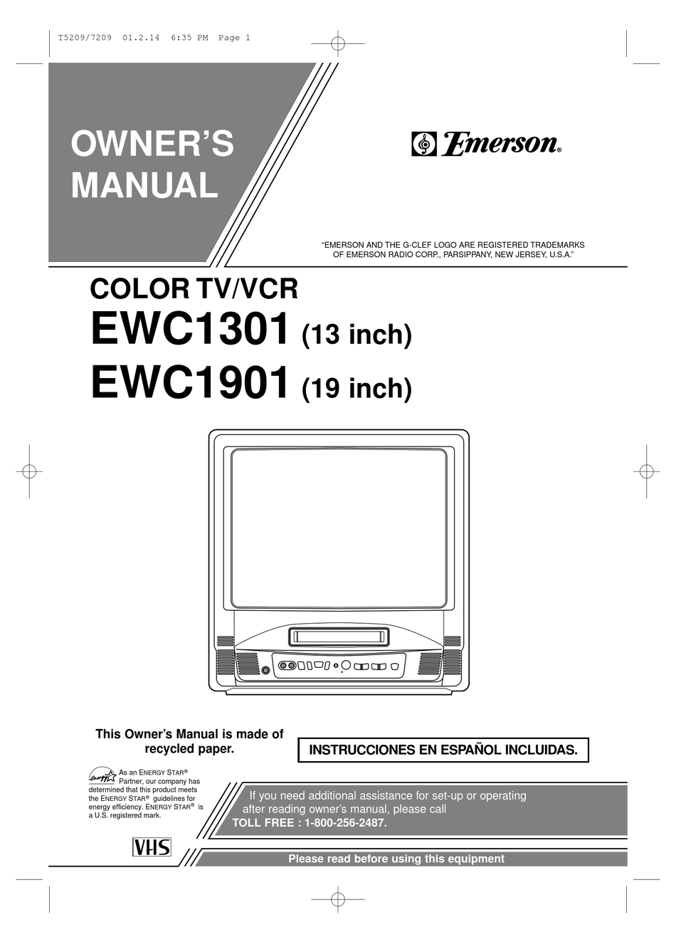 EMERSON EWC1301 OWNER'S MANUAL Pdf Download | ManualsLib