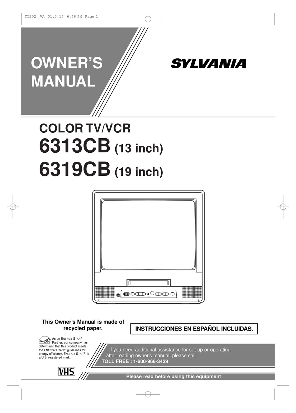 SYLVANIA 6313CB OWNER'S MANUAL Pdf Download | ManualsLib