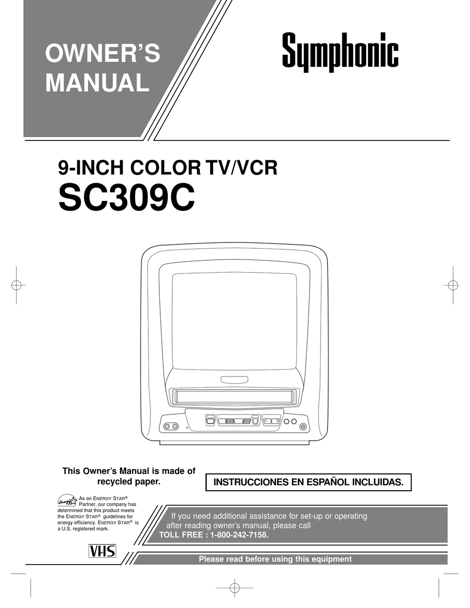 SYMPHONIC SC309C OWNER'S MANUAL Pdf Download | ManualsLib