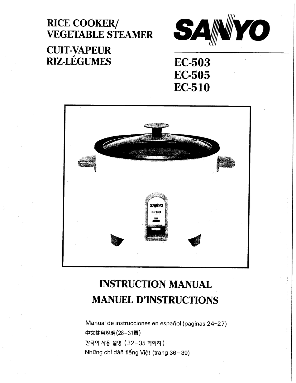 SANYO EC503 INSTRUCTION MANUAL Pdf Download ManualsLib