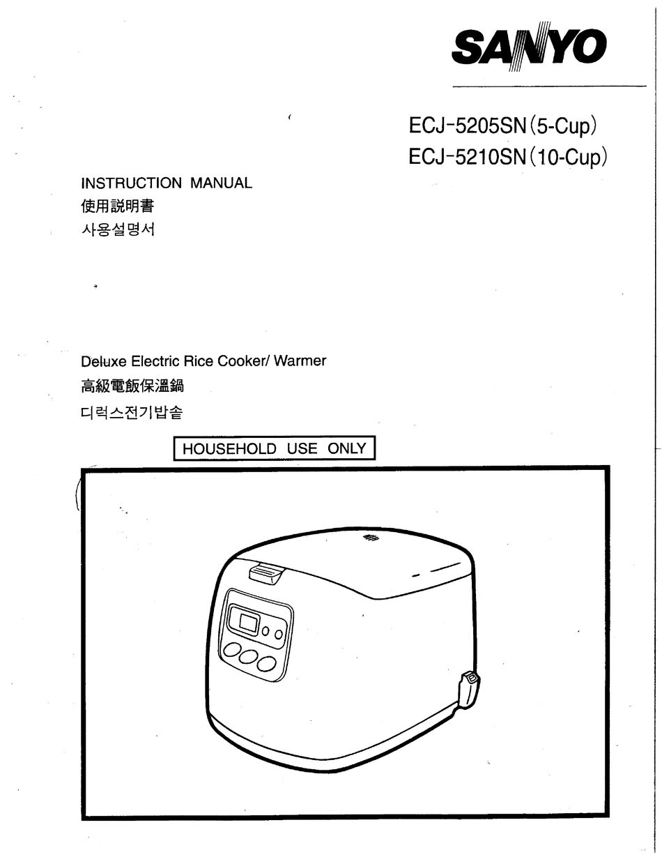 Sanyo Rice Cooker ECJ-N100F User Guide : Free Download, Borrow