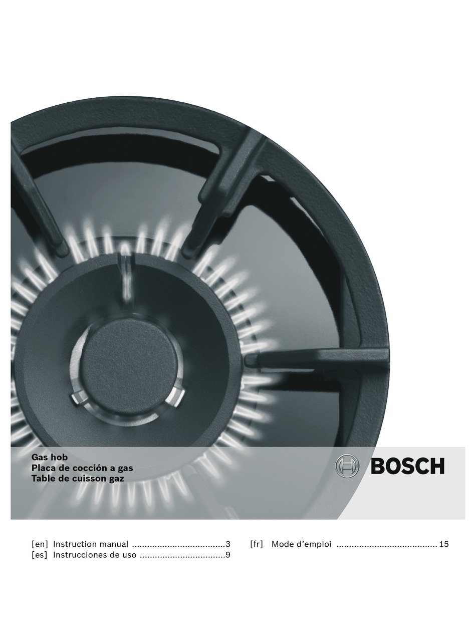 BOSCH GAS HOB INSTRUCTION MANUAL Pdf Download ManualsLib