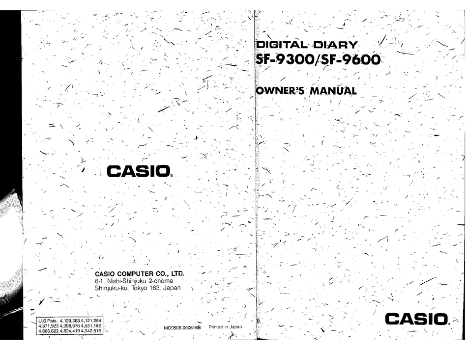 Casio SF 8000 B.O.S.S. Business Organizer Scheduling System 