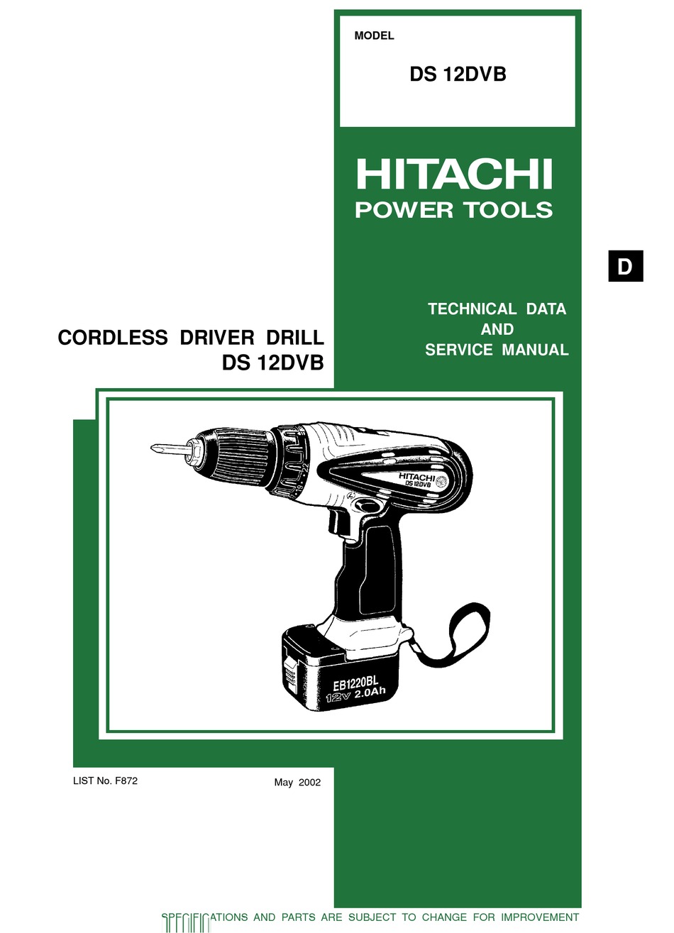 Image of Hitachi DS 12DVB drill driver