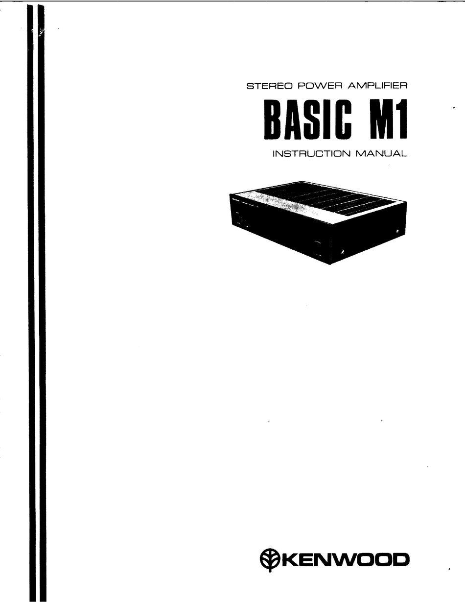 KENWOOD BASIC M1 INSTRUCTION MANUAL Pdf Download | ManualsLib