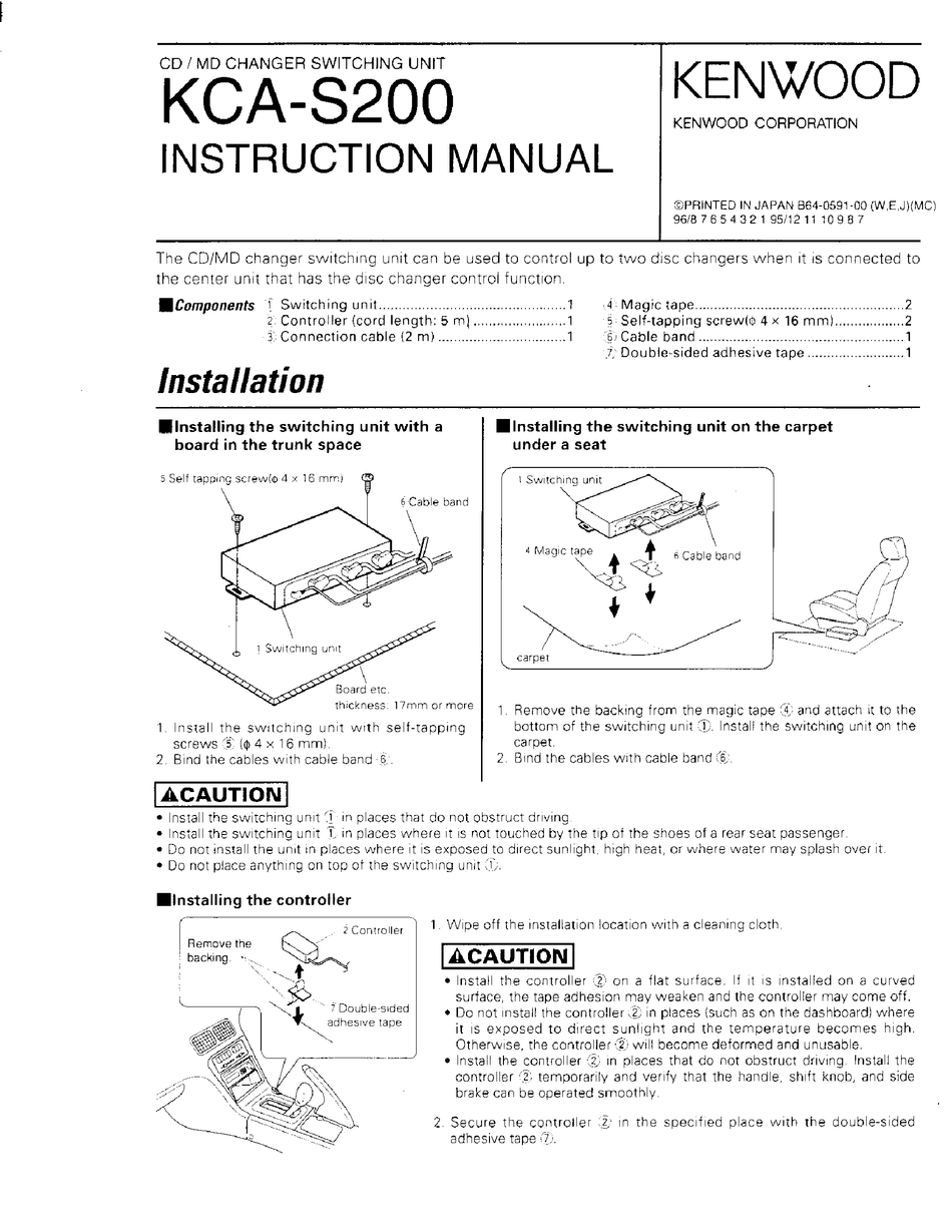 KENWOOD KCAS200 INSTRUCTION MANUAL Pdf Download ManualsLib