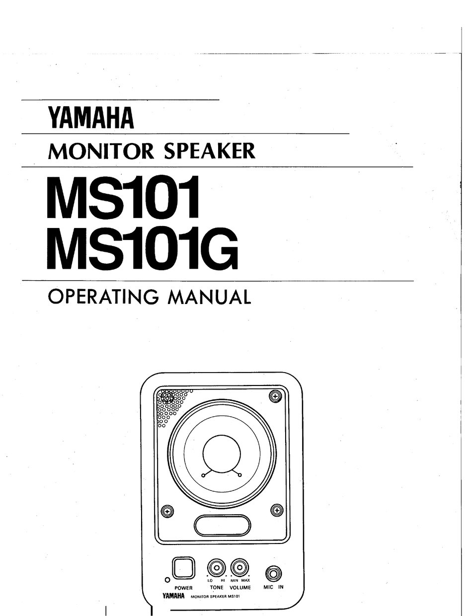 YAMAHA MS101 OPERATING MANUAL Pdf Download | ManualsLib